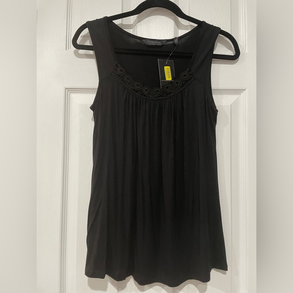 Investments Tank top embroidery on front